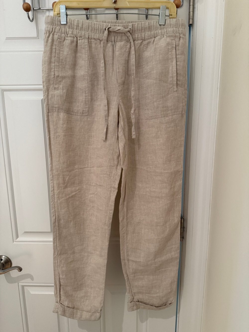 Lord & Taylor Women’s Drawstring Elastic Waist Linen Slacks